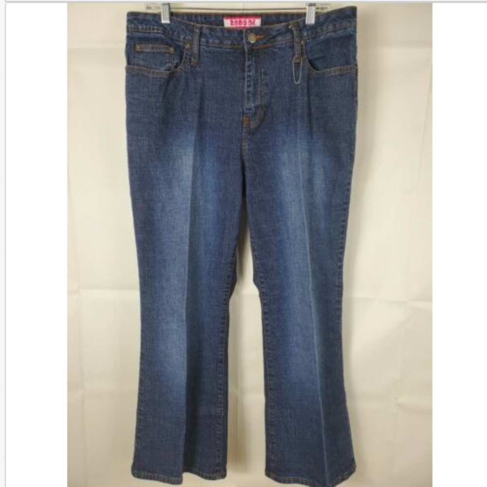 NEW Zana Di Womens Flare Jeans 18P 18 Petite Blue